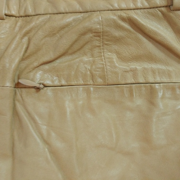 Banana Republic Tan Leather Pants Y2K - Picture 5 of 6